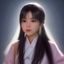 读者悄悄努力的阿梅头像，戴眼镜的女生，图书馆背景，认真学习的气质